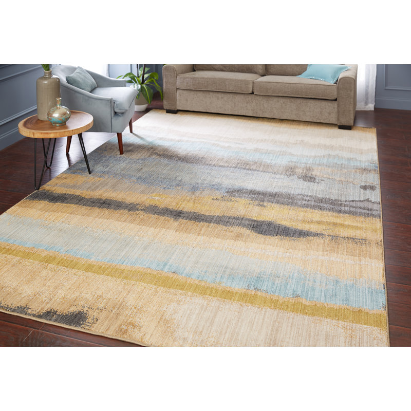 Corrigan Studio® Evansville Golden Mustard Area Rug & Reviews Wayfair